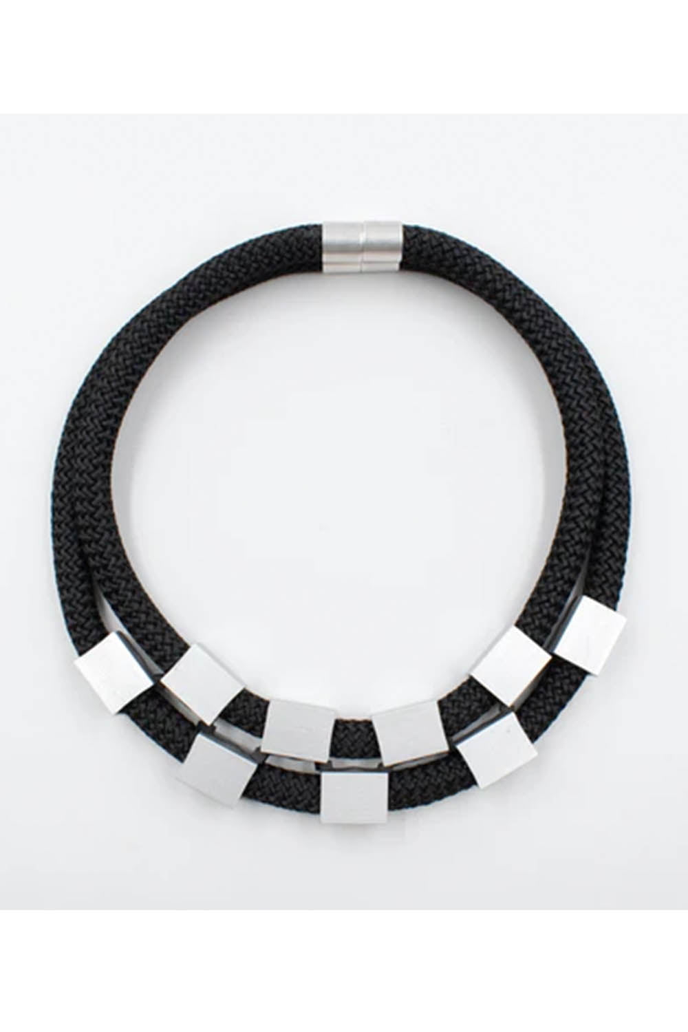 Beyond Simplicity Geometric Cubes Necklace Black