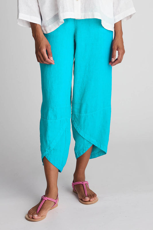 Linen Tulip Hem Bubble Trousers