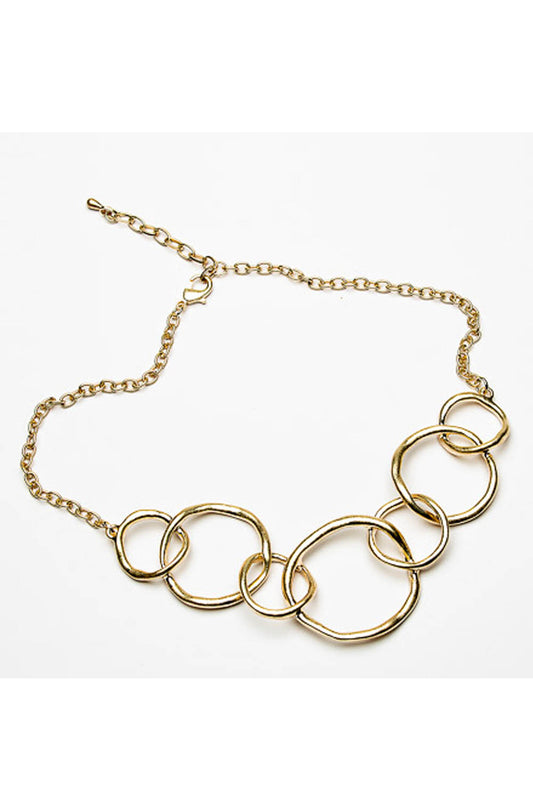 Short Circle Links Chain Necklace