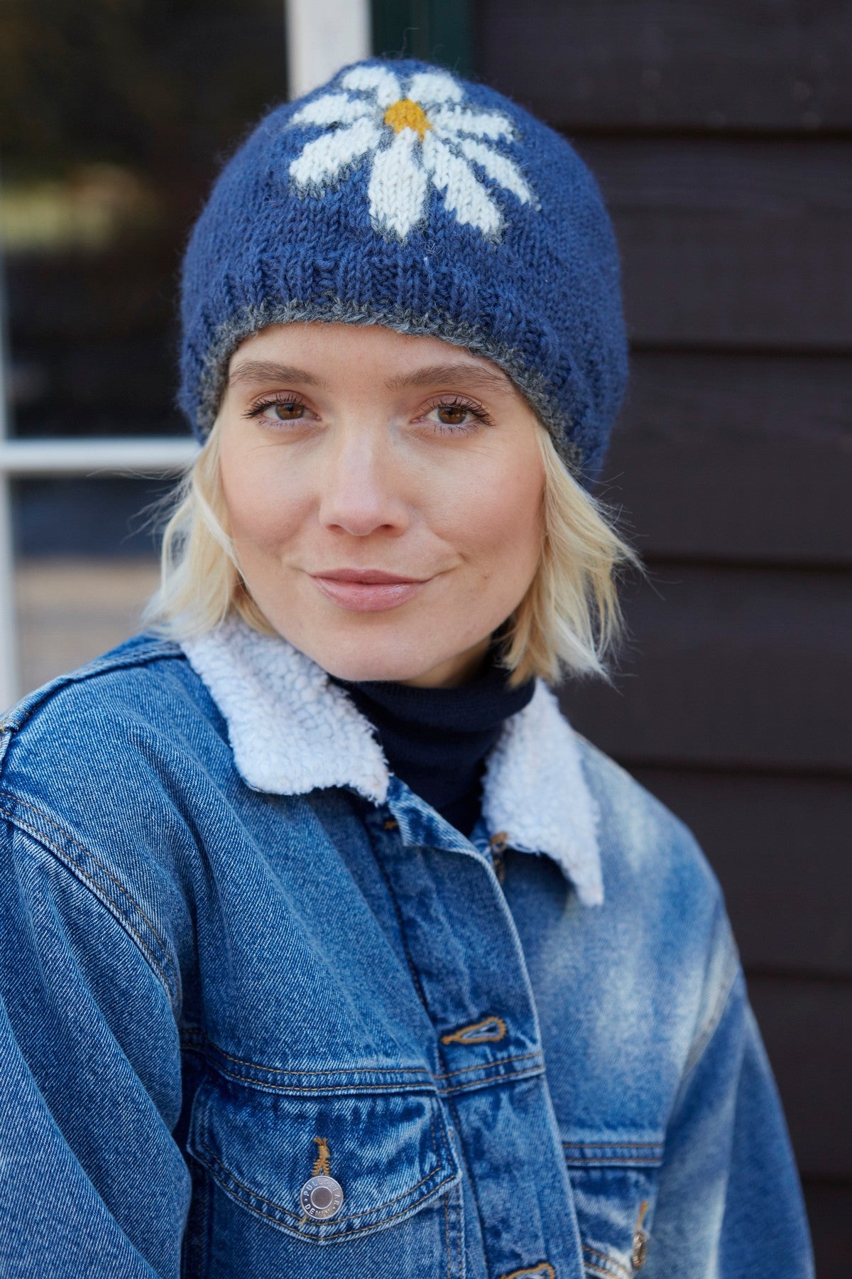 Pachamama Daisy Beanie Denim