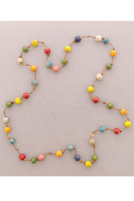 Colourful Ceramic Bead Necklace