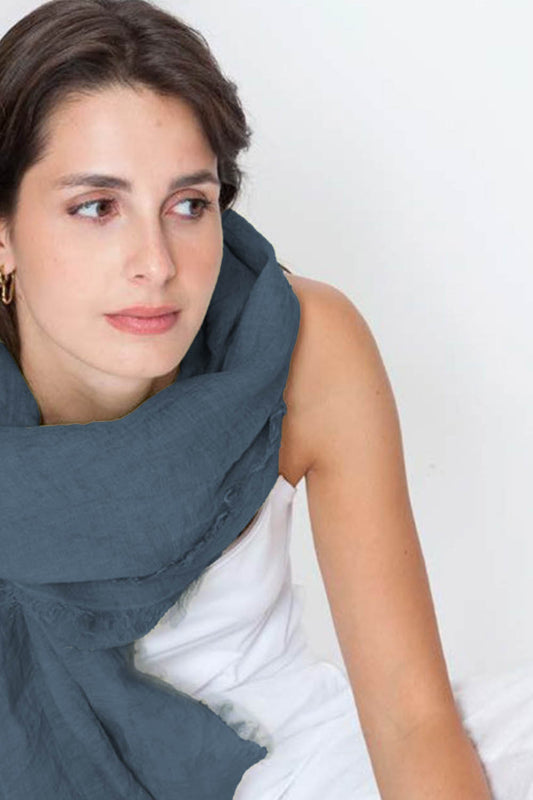 Loose Weave Linen Scarf