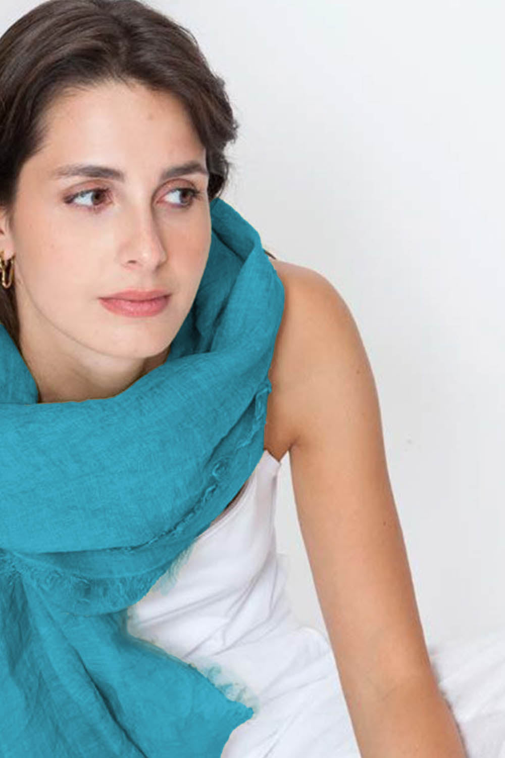 Loose Weave Linen Scarf