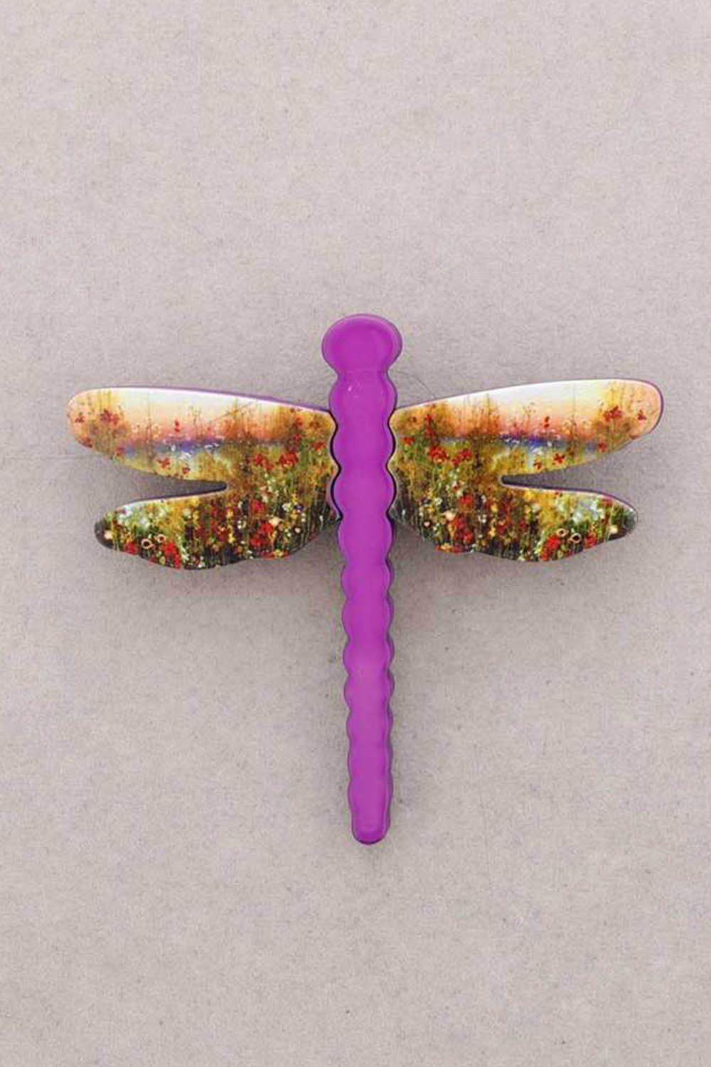 Sonata Resin Dragonfly Brooch Orange