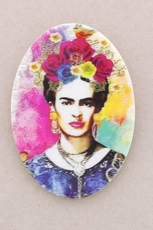 Sonata Frida Resin Oval Brooch Watercolour