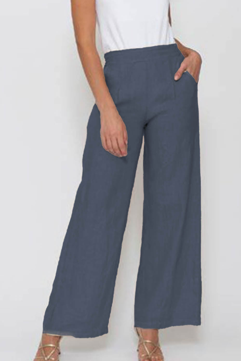 Wide Linen 25053 Trousers