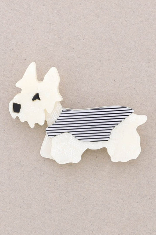 Resin Scotty Dog Brooch