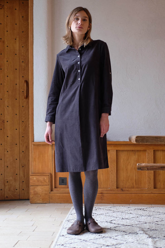 Alexa Cord Shirt Dress