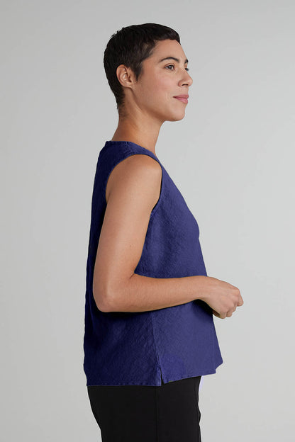 Wide Facing Linen Shell Top