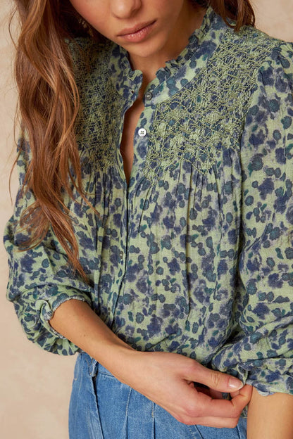 Smock Embroidered Shirt