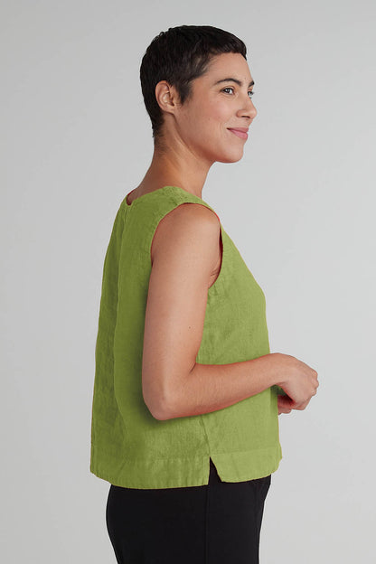 Wide Facing Linen Shell Top