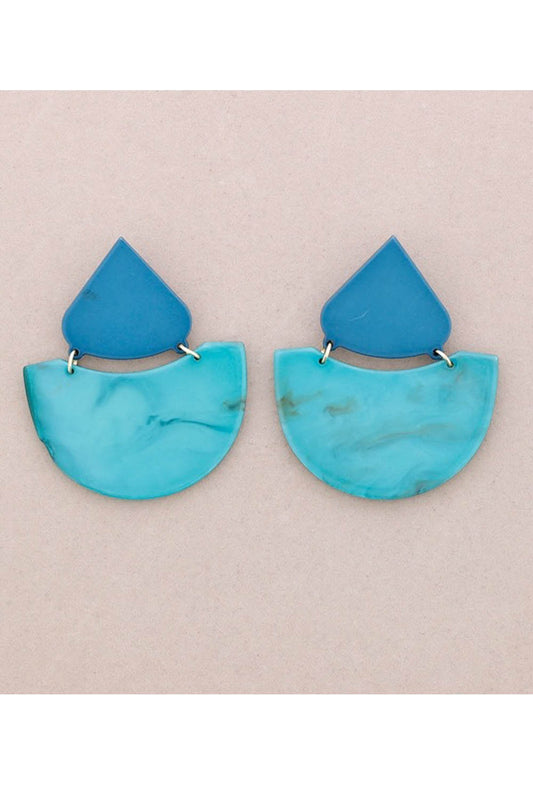 Large Geometric Resin Earrings