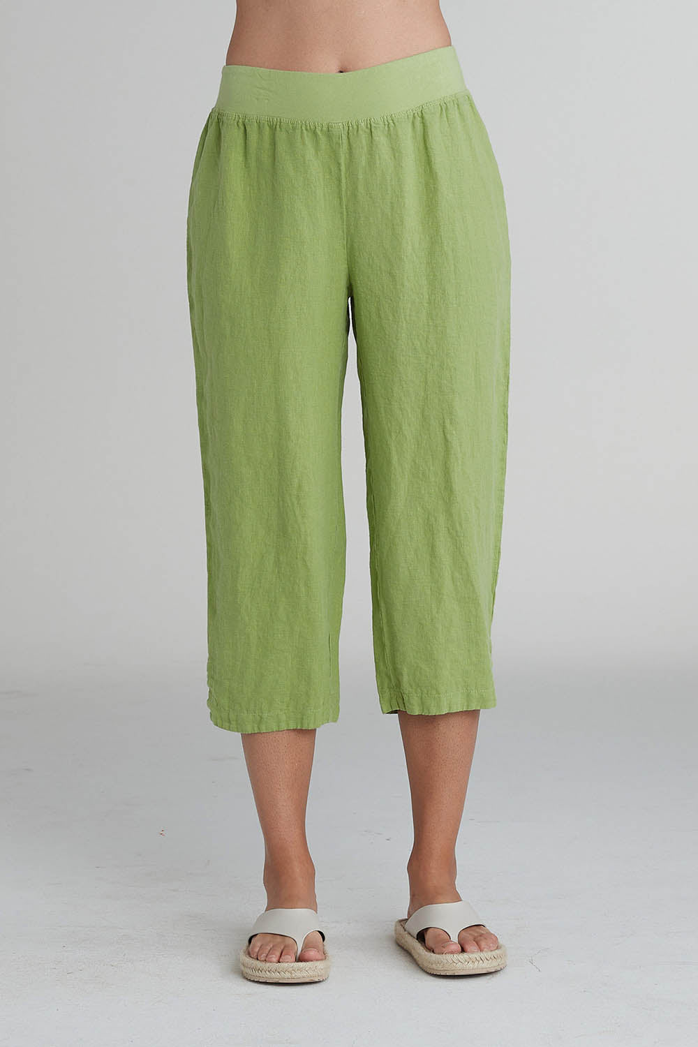 Capri Solid Linen Pants