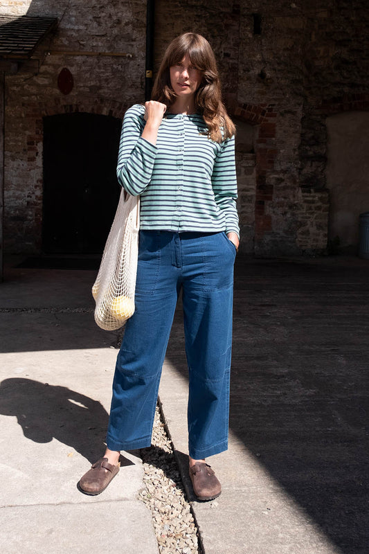 Textured Denim Margate Trousers