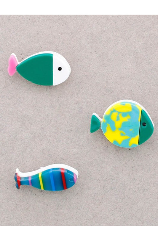 Fish Trio Brooch Set