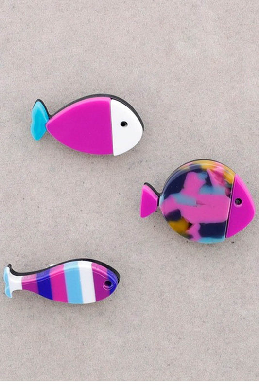 Fish Trio Brooch Set