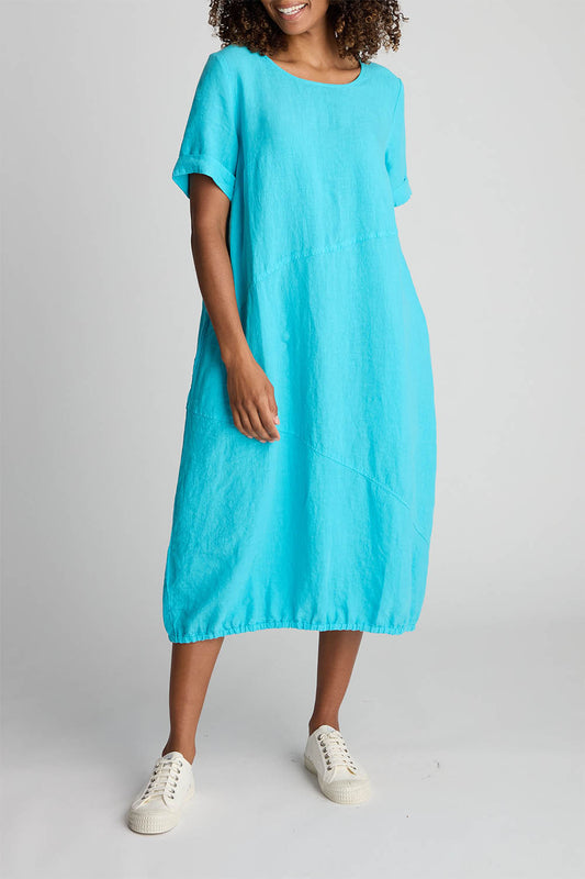 Organza Linen Panelled Bubble Dress