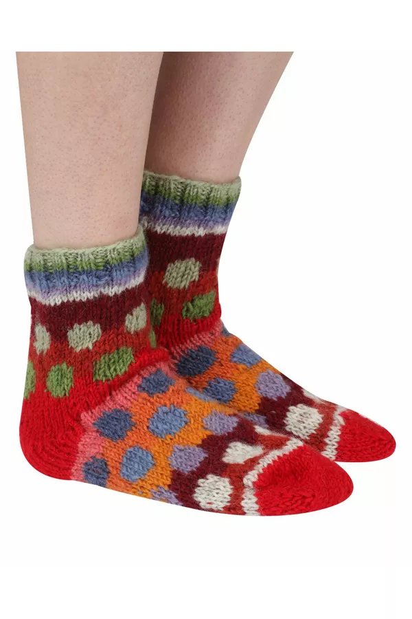 Pachamama Patagonia Sofa Socks Bright Red