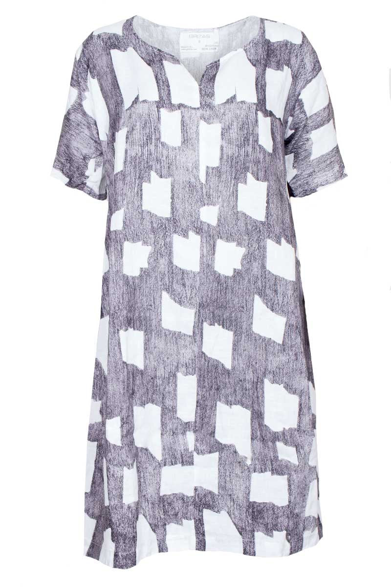 Grizas Grey Linen 91349 Dress