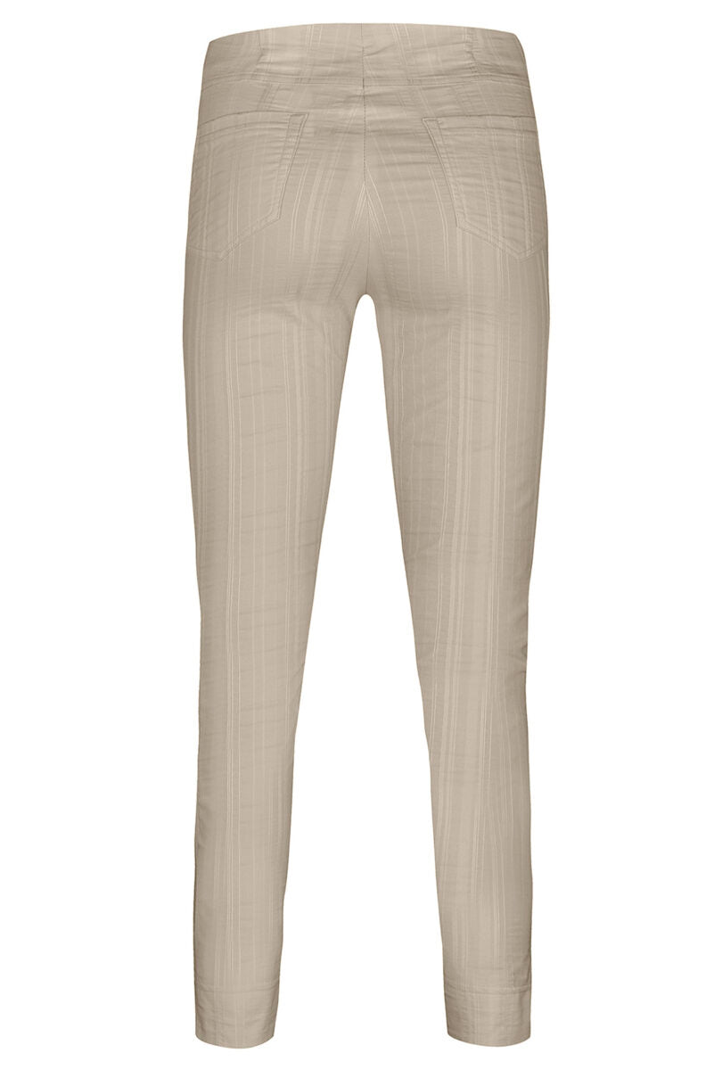 Robell Bella 09 68cm Seersucker Trousers Beige Beige