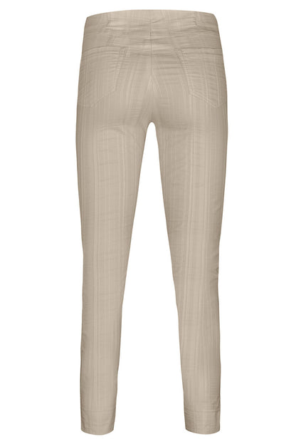 Robell Bella 09 68cm Seersucker Trousers Beige Beige