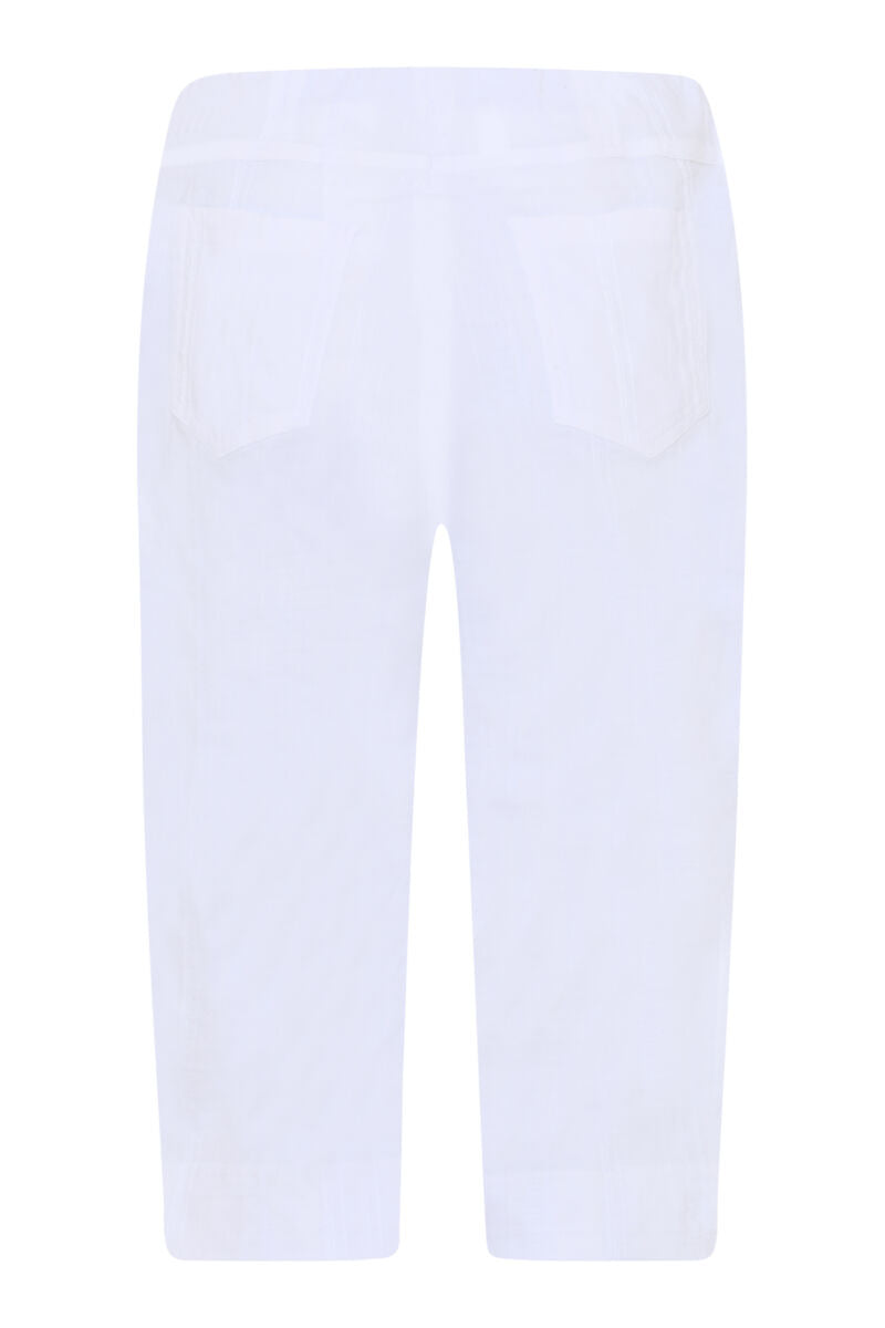 Robell Bella 05 40cm Seersucker Trousers White Blue