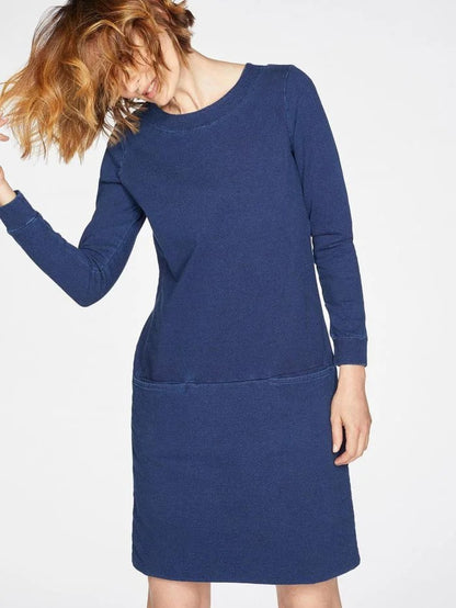 Thought Pelly Dress Navy Blue