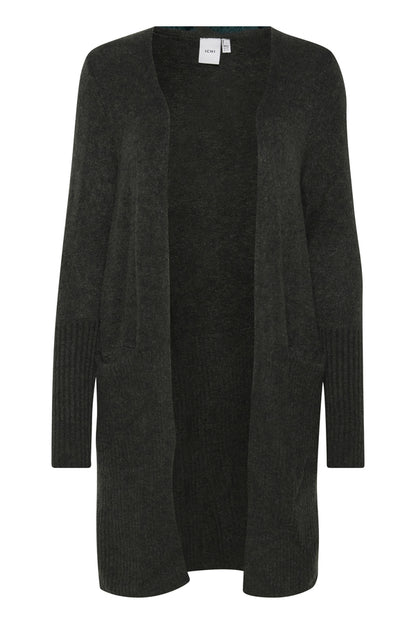 Ichi Kamara Long Cardigan Kombu Green