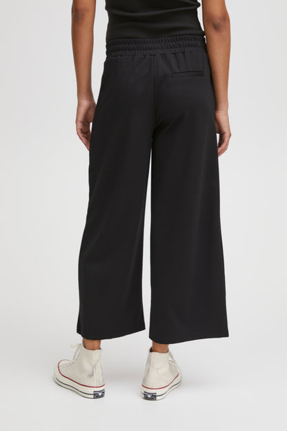 Ichi Kate Sus Wide Trousers Black Black