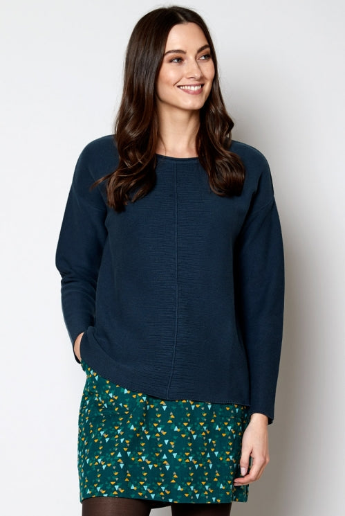 Nomads Knitted Jumper Deep Sea