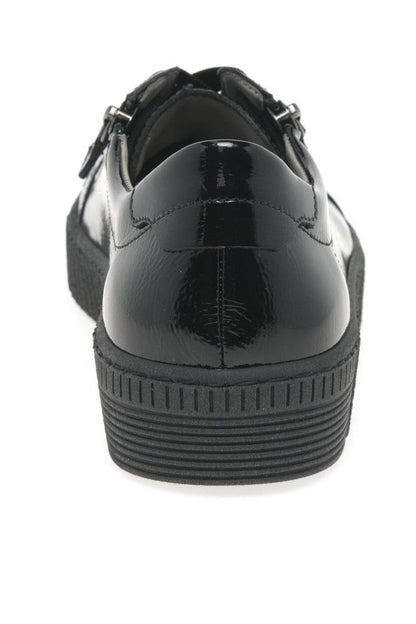 Gabor Shoes Wisdom Black Patent Trainer