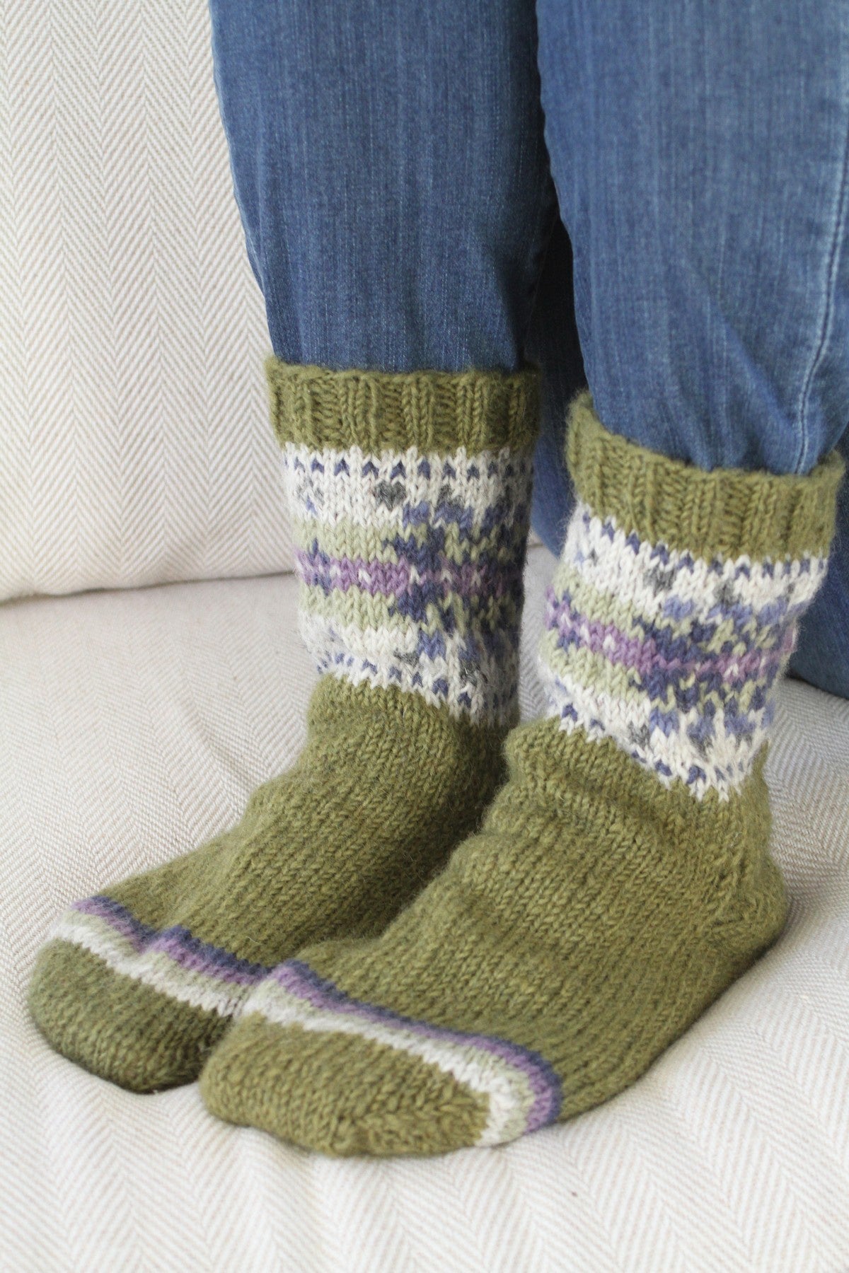 Pachamama Inishmore Sofa Socks Olive