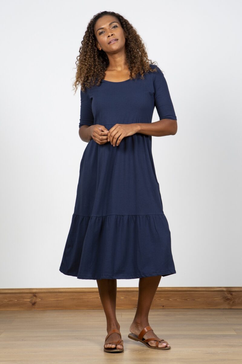 Lily and Me Summer Dress Plain Navy