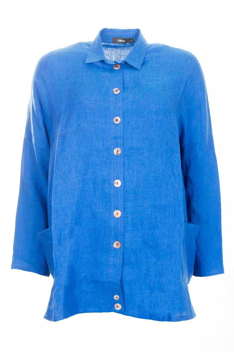 Ralston Wally Shirt Linen Ocean