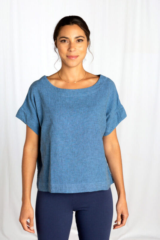 Cut Loose Crosshatch Crop Top Lupine