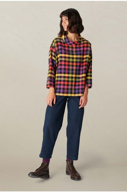 Sahara Colourful Check Top Multi