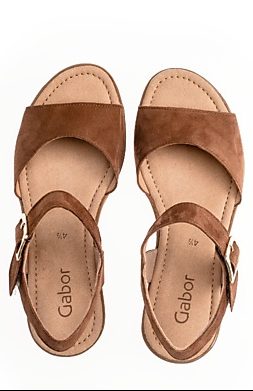 Gabor Shoes Twirl Wedge Sandals Whisky