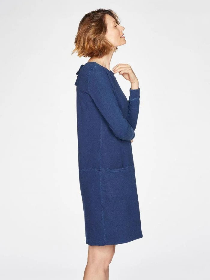 Thought Pelly Dress Navy Blue