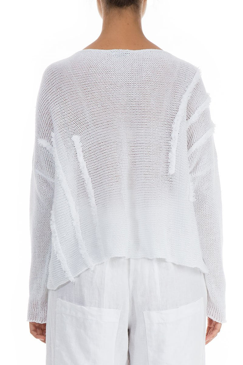 Grizas White Linen 61035 Sweater