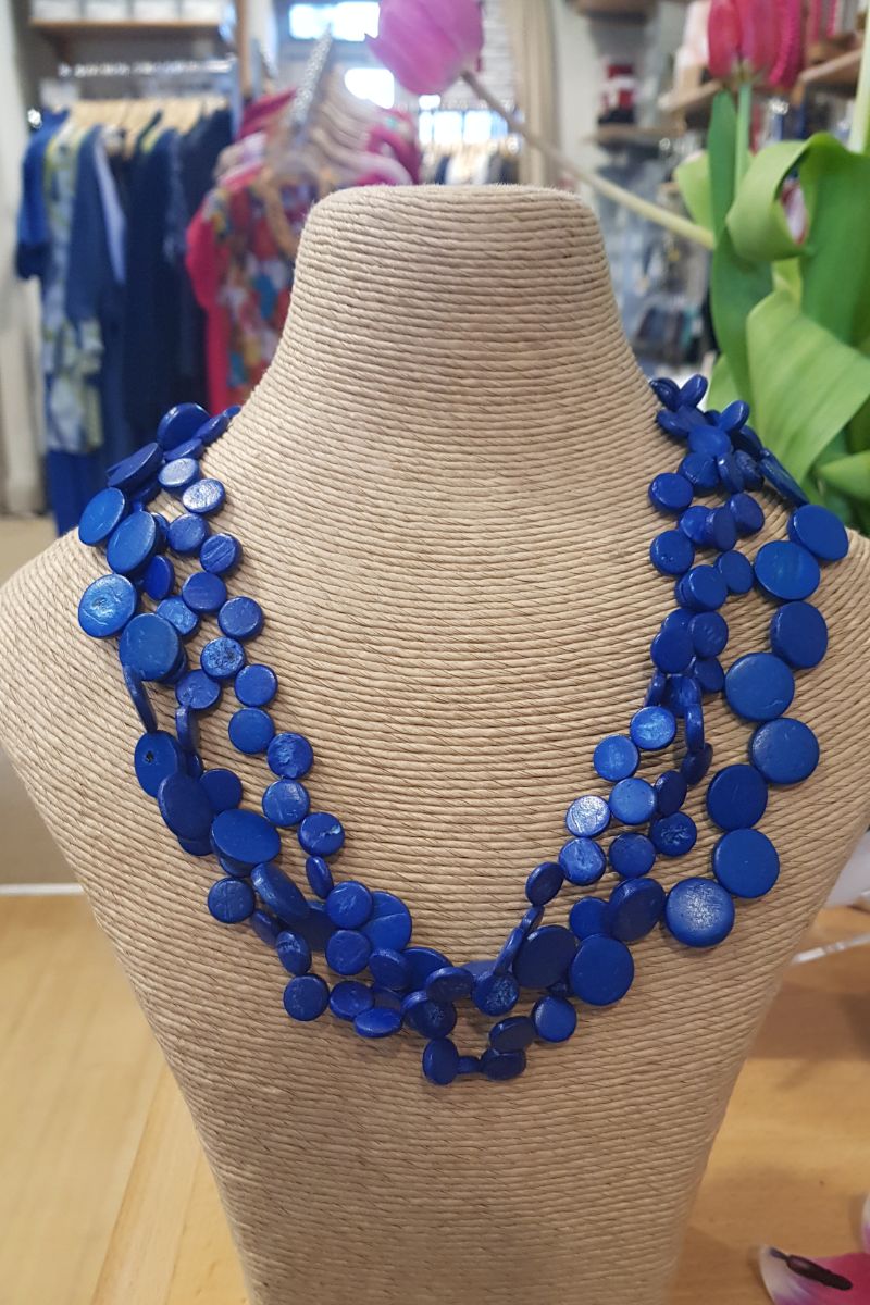 Lotus Feet Royal blue drops necklace