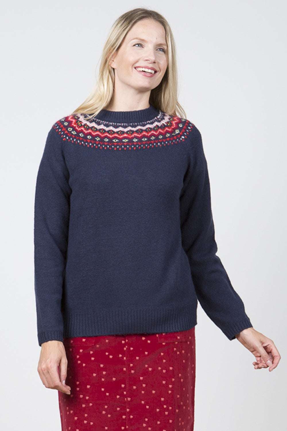 Lily and Me Fairisle Jumper Navy