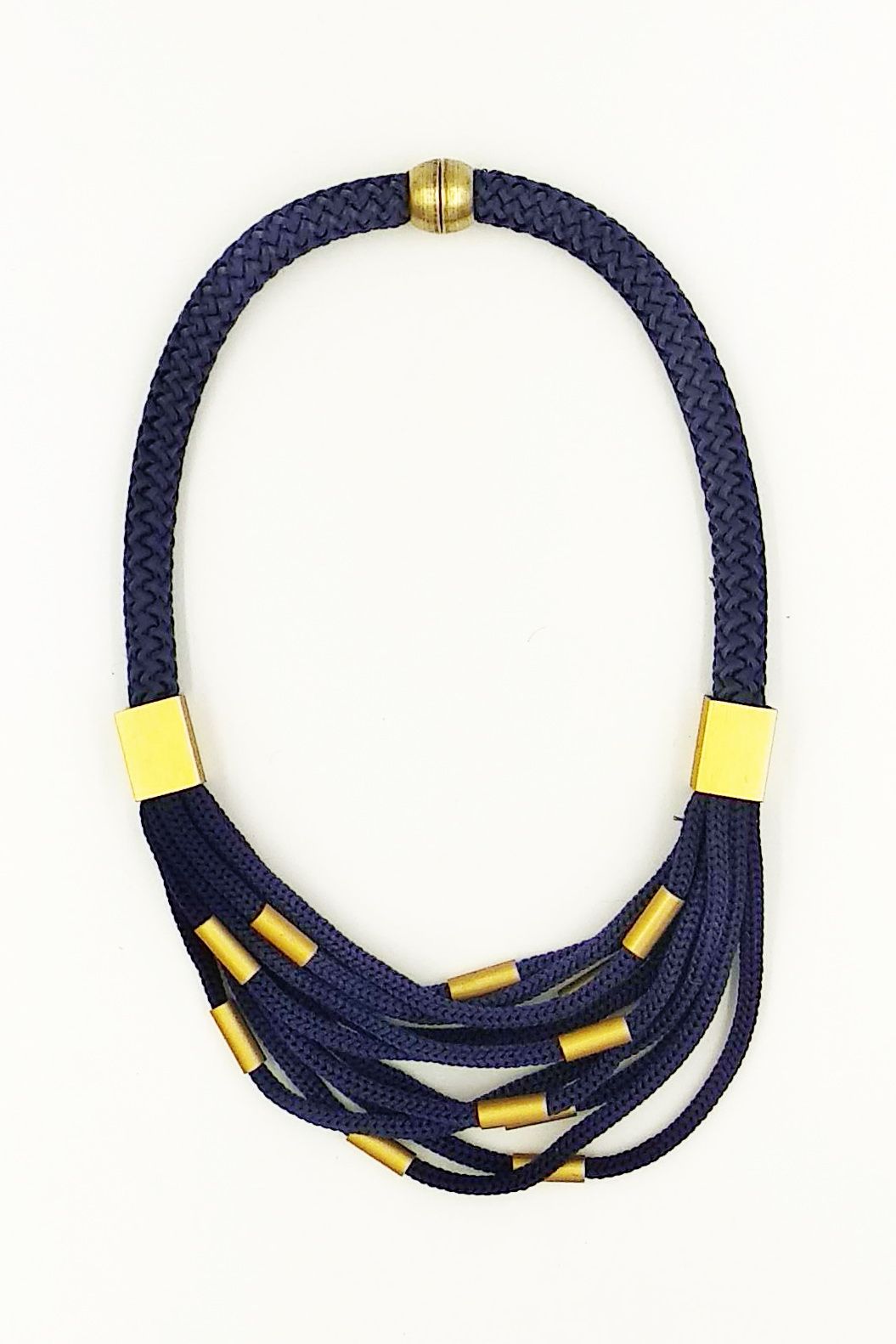 Christina Brampti K1967 Strand and Bead Necklace Blue