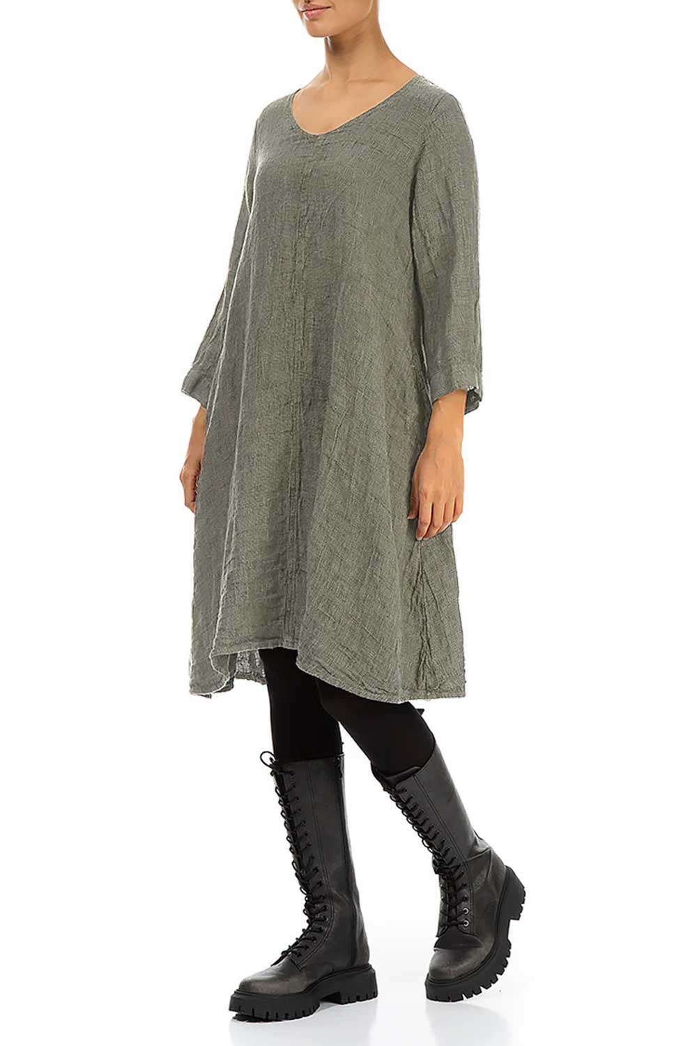 Floaty Crosshatch Linen 9902/1 Dress