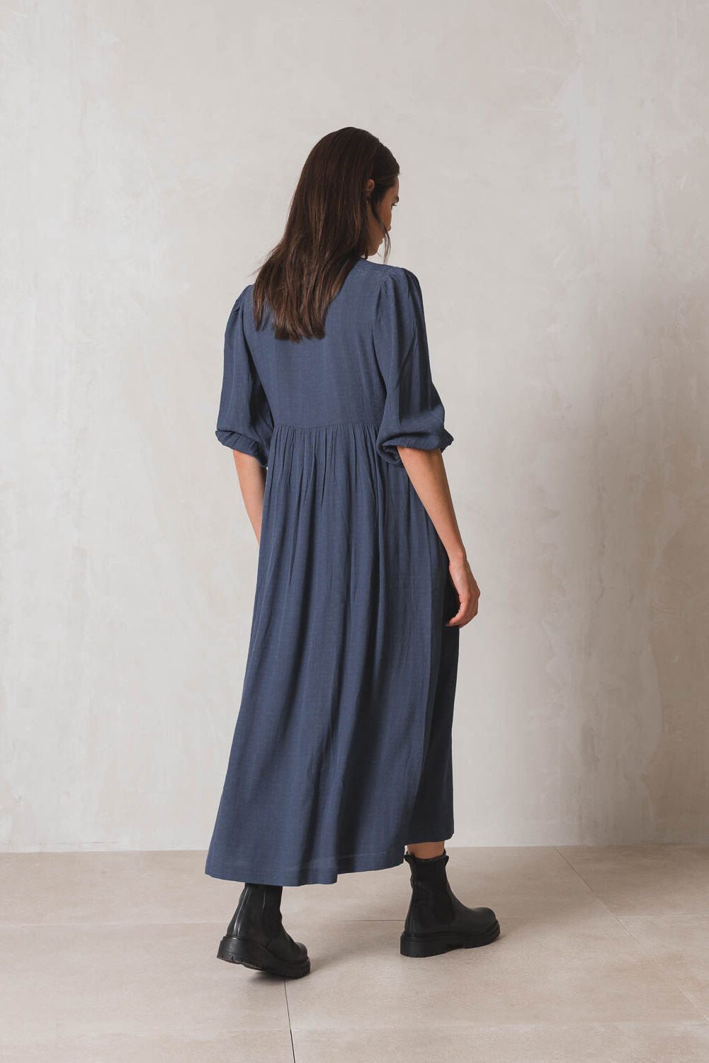 Indi & Cold Evening Shirt Dress Blue