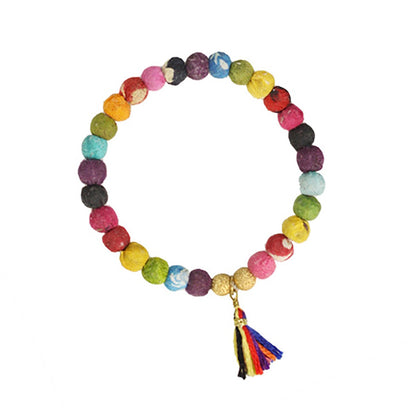 Just Trade Kantha Bracelet Unity Rainbow