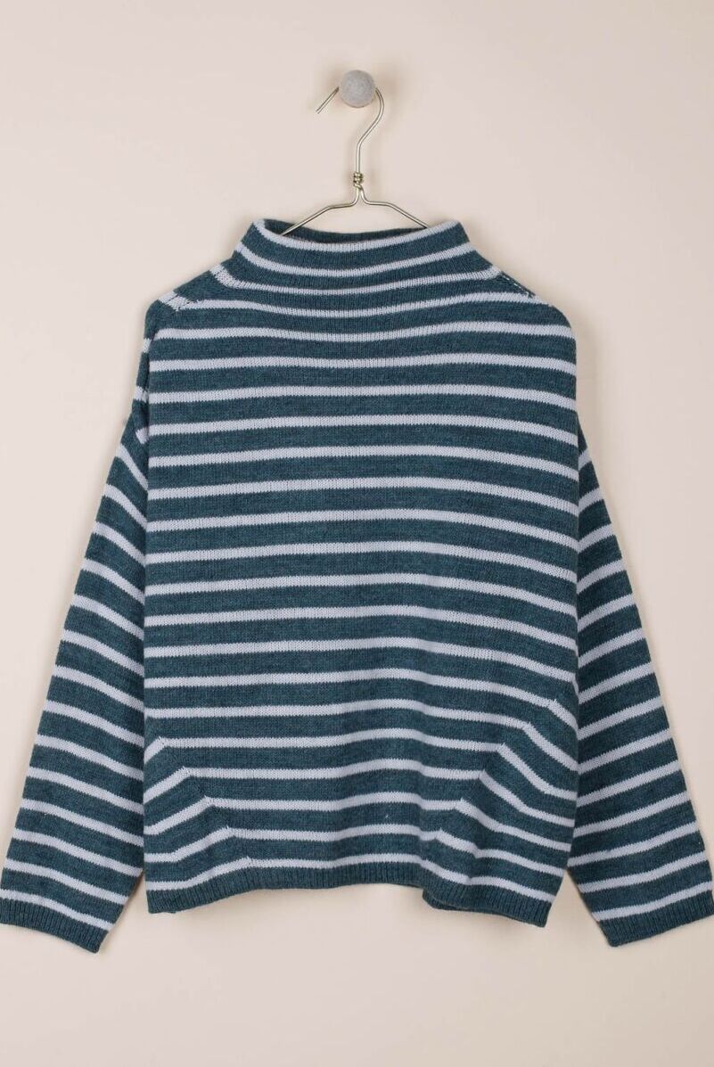 Indi & Cold Green Stripe Jumper Verde