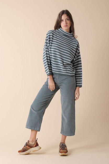 Indi & Cold Green Stripe Jumper Verde