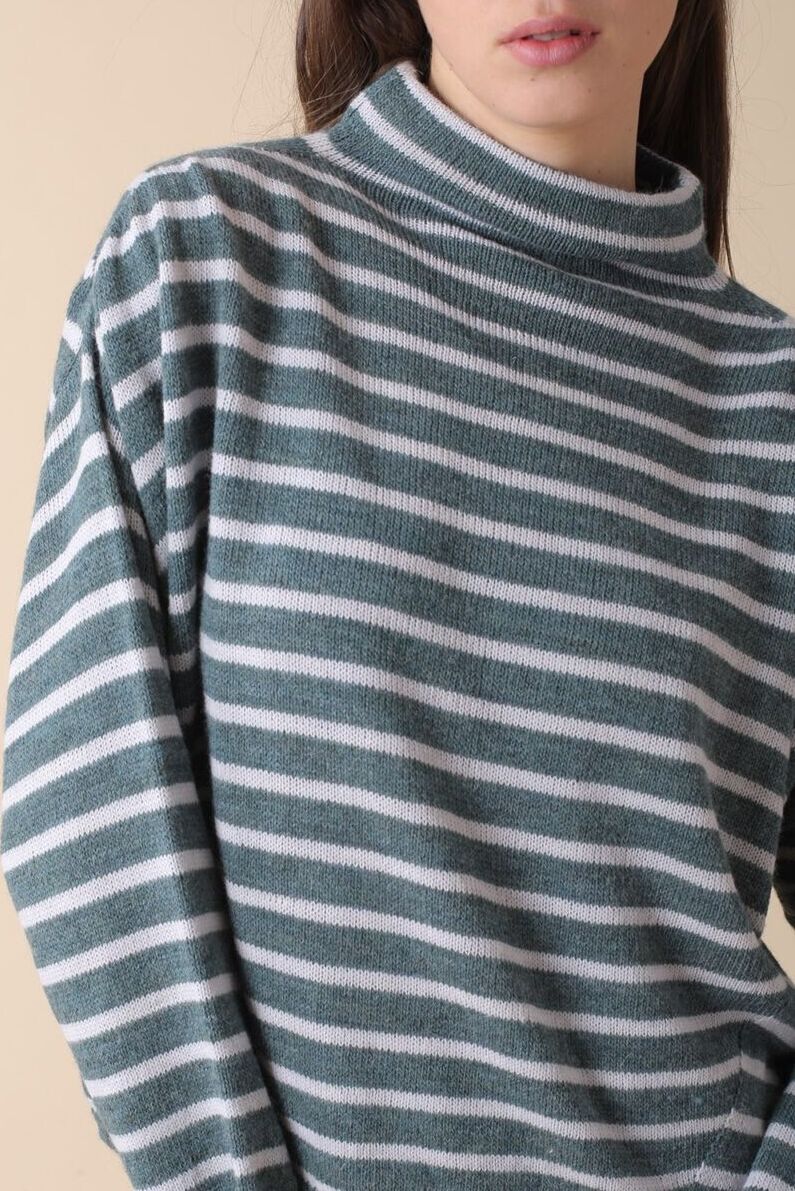 Indi & Cold Green Stripe Jumper Verde