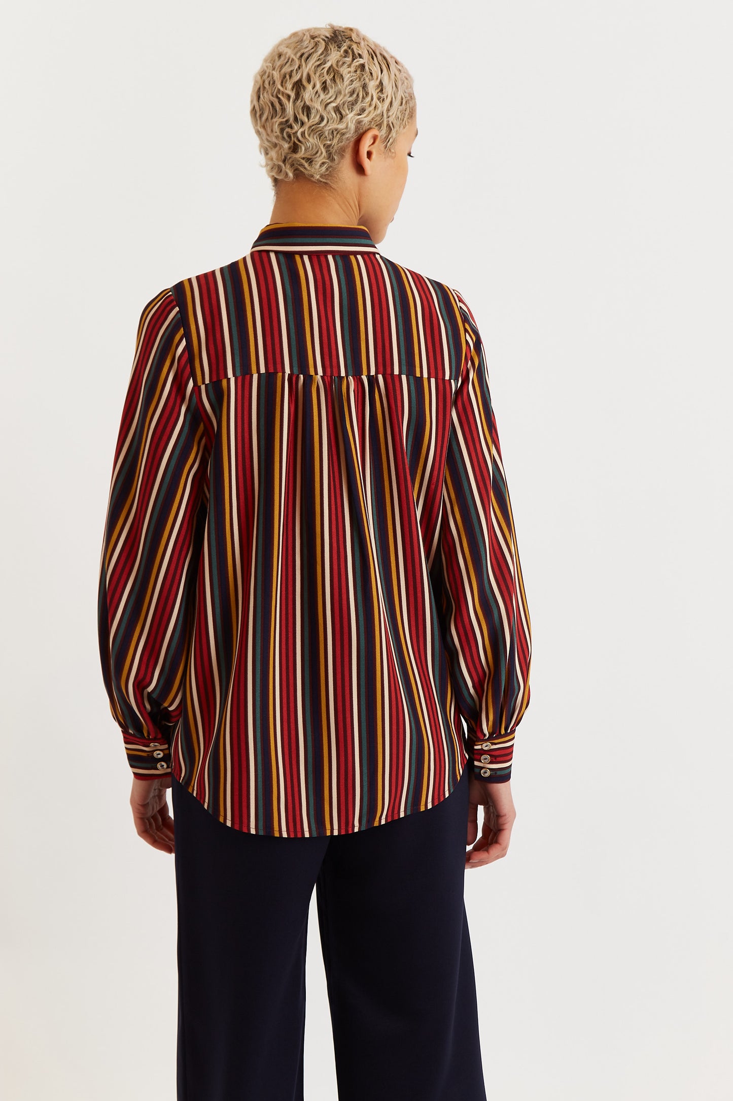 Louche Byron Winter Stripe Shirt Red Red