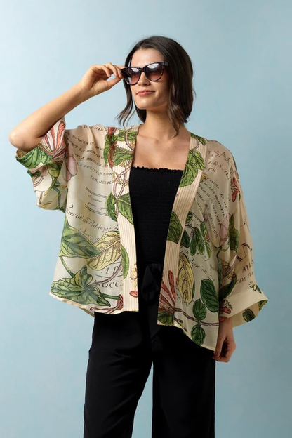 One Hundred Stars Honeysuckle Kimono Natural